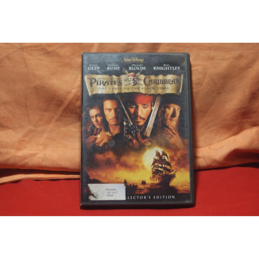 Pirates of the Caribbean:The Curse of the Black Pearl (DVD, 2003) 2- DISC Action